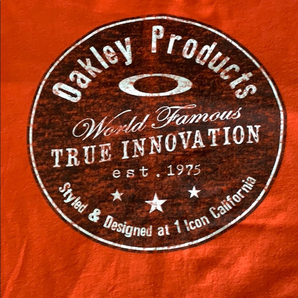 Oakley Lg Shirt Male Orange No Stains